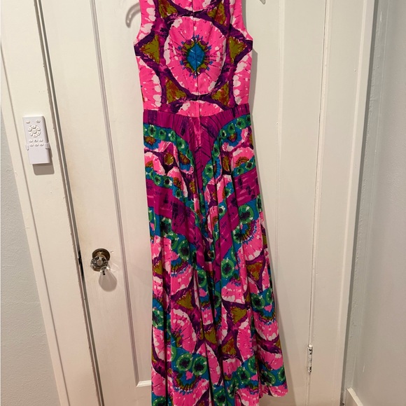 Neiman Marcus Pink and Green Psychedelic Jumpsuit - Picture 2 of 4